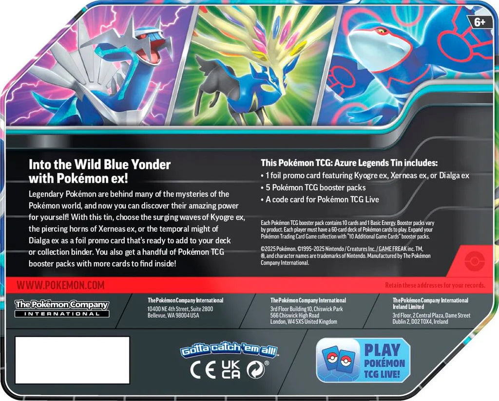 Pokémon TCG Azure Legends - Dialga EX Tin (Inglés)