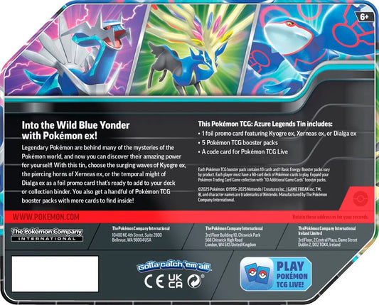 Pokémon TCG Azure Legends - Dialga EX Tin (Inglés)